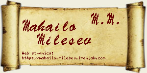 Mahailo Milešev vizit kartica